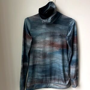 Burton Womens Midweight Base Layer Long Neck Shirt Top Neck Gaitor Dryride Sz S